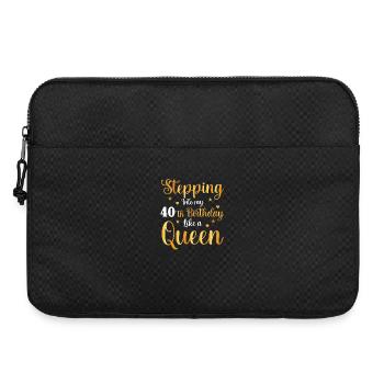 40 Geburtstag wie eine Königin - Laptoptasche 15" - Schwarz - Vorne