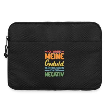 Patience tested – I'm negative - Laptop bag 15" - black - Front