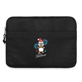 Christmas Penguin with Snowflakes - Laptop bag 15" - black - Front