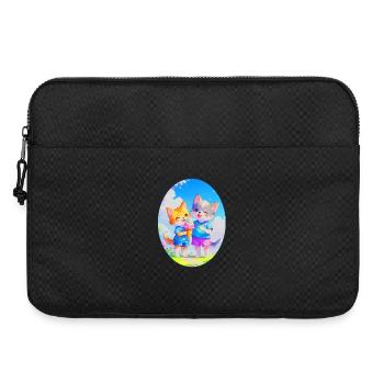 Kätzchen, Hündchen & Eiscreme (Oval) - Laptop bag 15" - black - Front
