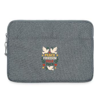 Colombes de la paix dans le monde - Sacoche pour ordinateur portable 15 pouces - gris chiné - Devant