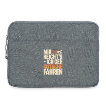 I've had enough, I'm going to ride a carriage, funnier - Laptop bag 15" - heather grey - Front