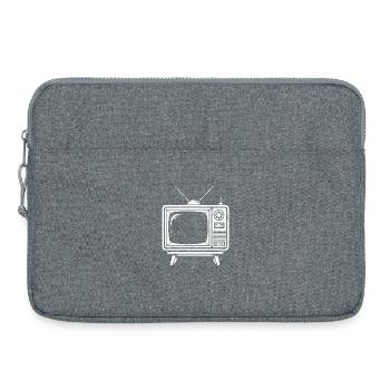 Design de téléviseur rétro - Style classique - Sacoche pour ordinateur portable 15 pouces - gris chiné - Devant