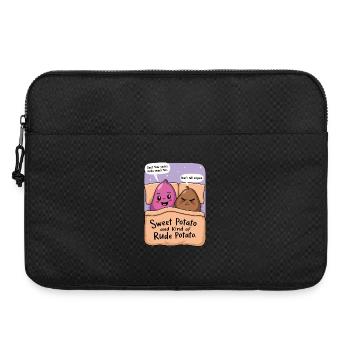 Duo de patates douces et de pommes de terre grossières - Sacoche pour ordinateur portable 15 pouces - noir - Devant