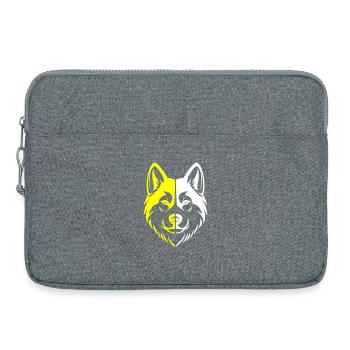 Akita dog - Laptop bag 15" - heather grey - Front