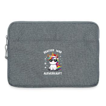 Reindeer was sold out Unicorn Christmas - Laptop bag 15" - heather grey - Front