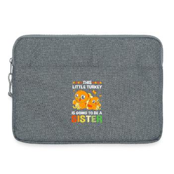 Thanksgiving Gender Reveal Werdende Mutter - Laptoptasche 15" - Grau meliert - Vorne