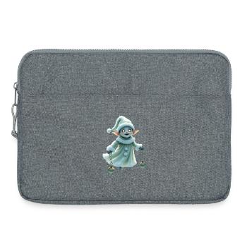 Winter Gnome with Jingle Bells - Laptop bag 15" - heather grey - Front