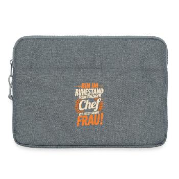 Rentner Chef Frau Lustiger Spruch Rente Geschenk - Laptop bag 15" - heather grey - Front