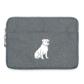 chien chiens vectorielle art design - Sacoche pour ordinateur portable 15 pouces - gris chiné - Devant