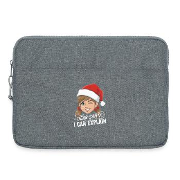 Lieber Weihnachtsmann, ich kann es erklären - Laptoptasche 15" - Grau meliert - Vorne