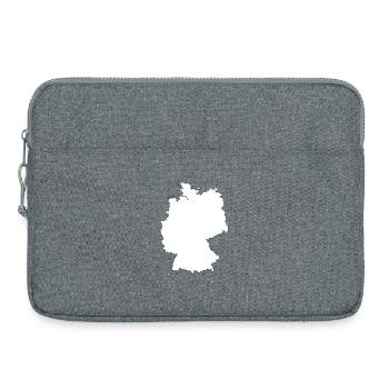 Deutschland Karten Silhouette - Laptoptasche 15" - Grau meliert - Vorne