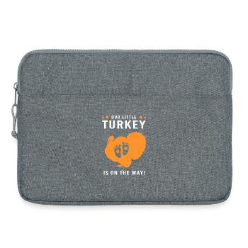 Thanksgiving Gender Reveal Werdende Mutter - Laptoptasche 15" - Grau meliert - Vorne
