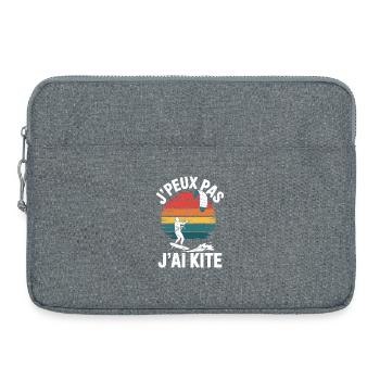 Ich kann es nicht tunen, Geschenk-Humor - Laptoptasche 15" - Grau meliert - Vorne