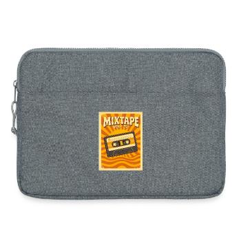 Retro-Mixtape-Illustration mit warmen Siebzigern - Laptoptasche 15" - Grau meliert - Vorne