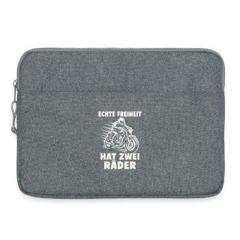 Real freedom has two wheels - Laptop bag 15" - heather grey - Front