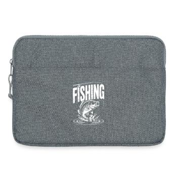 Pêche à la carpe - Sacoche pour ordinateur portable 15 pouces - gris chiné - Devant