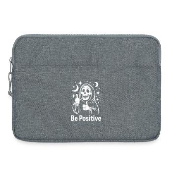 Be Positive Sensenmann - Laptoptasche 15" - Grau meliert - Vorne