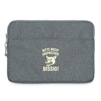 Bitte Nicht Ansprechen - Laptoptasche 15" - Grau meliert - Vorne