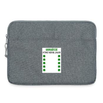 New Year's Resolutions New Year's Eve New Year Shamrocks - Laptop bag 15" - heather grey - Front