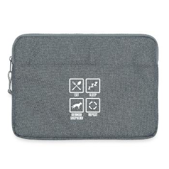 Eat Sleep German Shepherd Repeat - Laptoptasche 15" - Grau meliert - Vorne