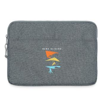 Gleitschirm Gleitschirmfliegen Gleitschirmflieger - Laptoptasche 15" - Grau meliert - Vorne