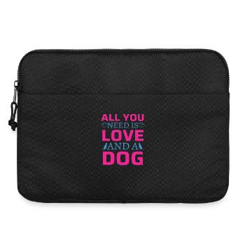 Tout ce dont tu as besoin, c’est d’amour et de chien - Sacoche pour ordinateur portable 15 pouces - noir - Devant