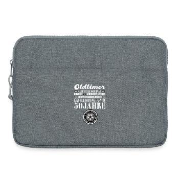 50e anniversaire - Voiture classique - Sacoche pour ordinateur portable 15 pouces - gris chiné - Devant