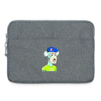 Style néon singe - Sacoche pour ordinateur portable 15 pouces - gris chiné - Devant
