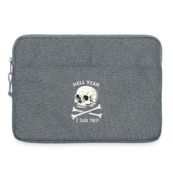 Skull and Bones Toe Fetish - Laptop bag 15" - heather grey - Front