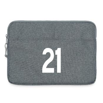 21 Number - Laptop bag 15" - heather grey - Front