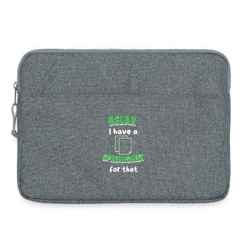 Relax I Have A Spreadsheet For That Accounting CPA - Laptop bag 15" - heather grey - Front
