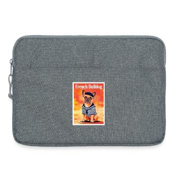 Marine Bulldog Sailor - Laptop bag 15" - heather grey - Front