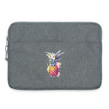 Pineapple Watercolor - Laptop bag 15" - heather grey - Front