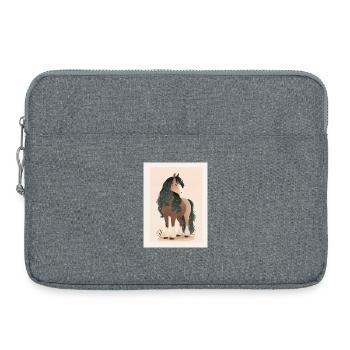 Pferd - Laptoptasche 15" - Grau meliert - Vorne