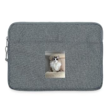 Roi des Chats Pelucheux - Sacoche pour ordinateur portable 15 pouces - gris chiné - Devant