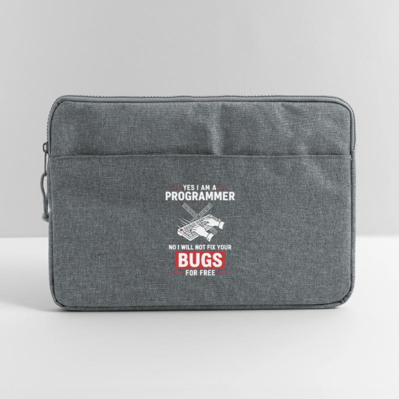 Humor Fixed Programmer No Bugs Laptop bag 15"