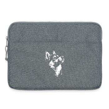 Alaskan Kai Klee Silhouette Hunde Hund Wilsigns - Laptoptasche 15" - Grau meliert - Vorne