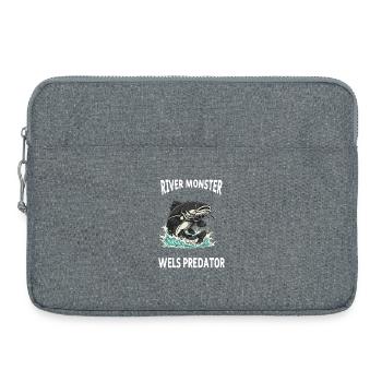 Pêche Rivière Silure Poisson Chat - Sacoche pour ordinateur portable 15 pouces - gris chiné - Devant