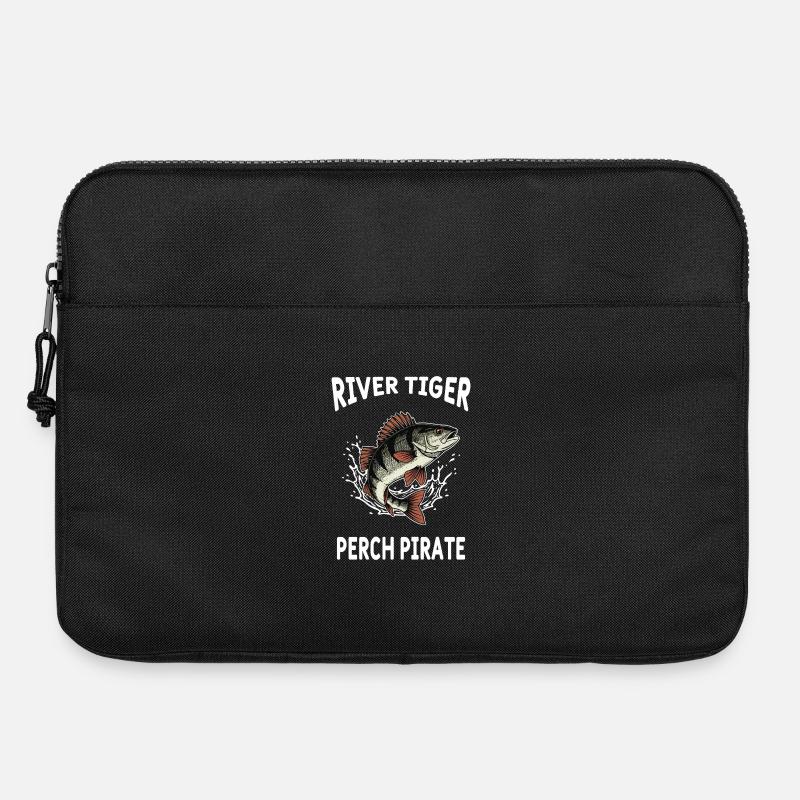 Fishing Perch River Tiger - Laptop bag 15" - black