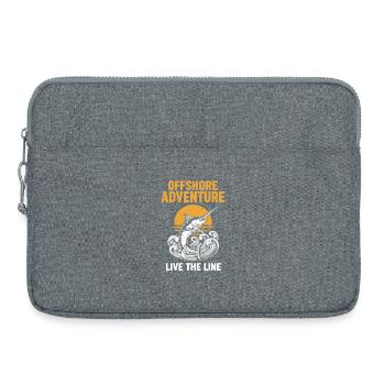 Fischerei-Seeschwertfisch-Abenteuer vor der Küste - Laptoptasche 15" - Grau meliert - Vorne