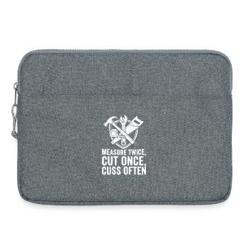 Measure Twice Cut Once Tools Design - Laptop bag 15" - heather grey - Front