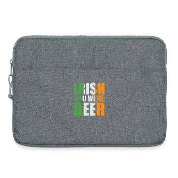 Irish You Were Beer St. Patrick´s Day Design - Laptoptasche 15" - Grau meliert - Vorne