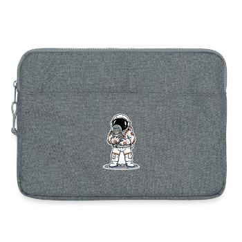 Grauer Katzen-Weltraumastronaut kuschelig niedlich - Laptoptasche 15" - Grau meliert - Vorne