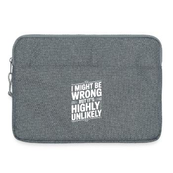 I Might Be Wrong But It's Highly Unlikely - Laptop bag 15" - heather grey - Front