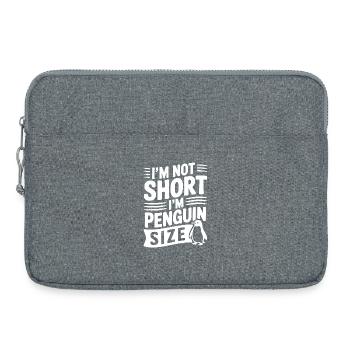 I'm Not Short I'm Penguin Size - Laptop bag 15" - heather grey - Front