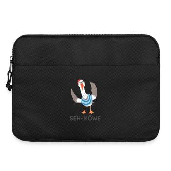 SEH-MÖWE – Lustige Möwe mit Brille Cartoon - Laptoptasche 15" - Schwarz - Vorne