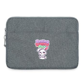 Face de lapin au repos à Pâques disant drôle - Sacoche pour ordinateur portable 15 pouces - gris chiné - Devant