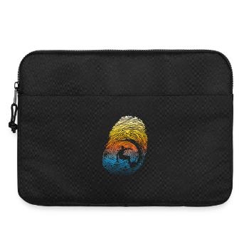 Empreinte digitale des vagues arc-en-ciel au coucher de soleil - Sacoche pour ordinateur portable 15 pouces - noir - Devant