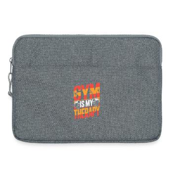 Gym-Hantel-Therapie-Workout - Laptoptasche 15" - Grau meliert - Vorne